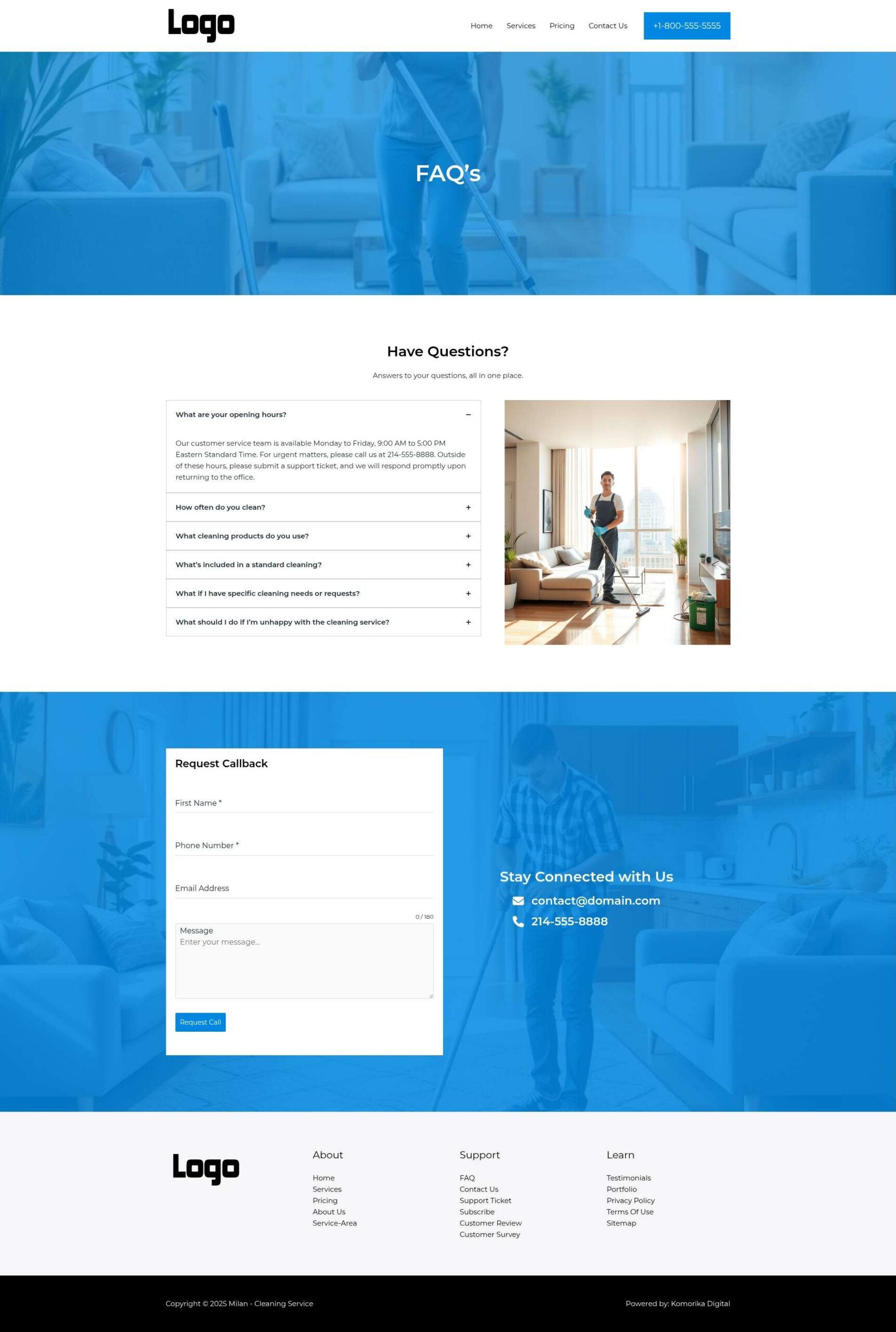 FAQ - Milan - Sapphire - Cleaning Services